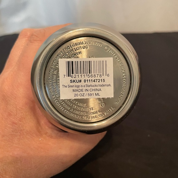 NWT Starbucks 2023 Silver & Glacier Blue Gradient Jewel Lid SS Bottle Tumbler - Picture 5 of 5